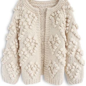 ivory Chicwish bubble sweater